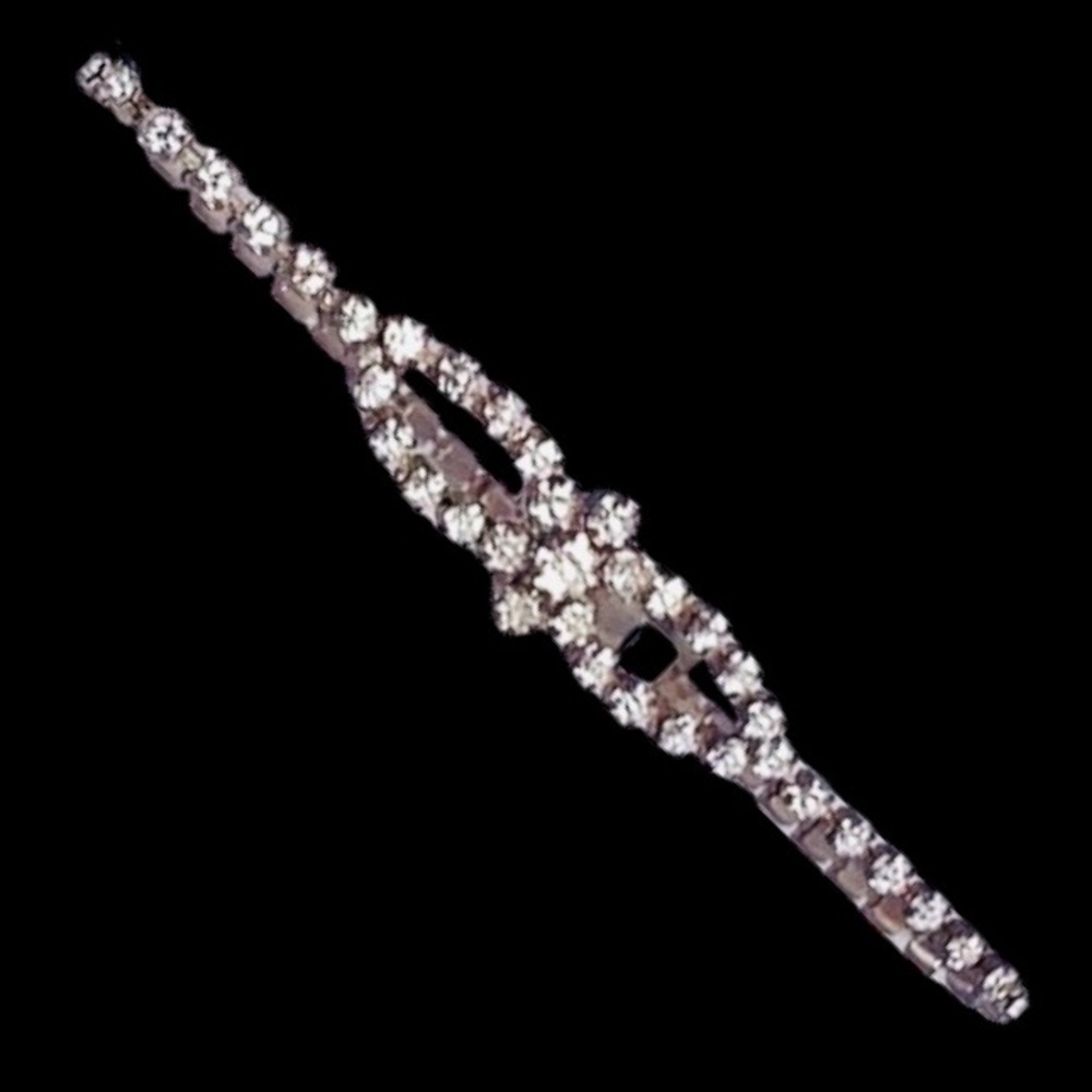 Antique Vintage Clear Rhinestone Bracelet